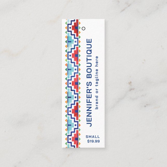 Bekleidungsmarken für kleine Unternehmen - Tribal- Telefonnummerkarte (Vorderseite)