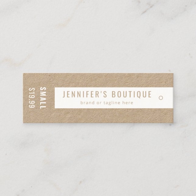 Bekleidungsmarken für kleine Unternehmen - White P Telefonnummerkarte (Vorderseite)