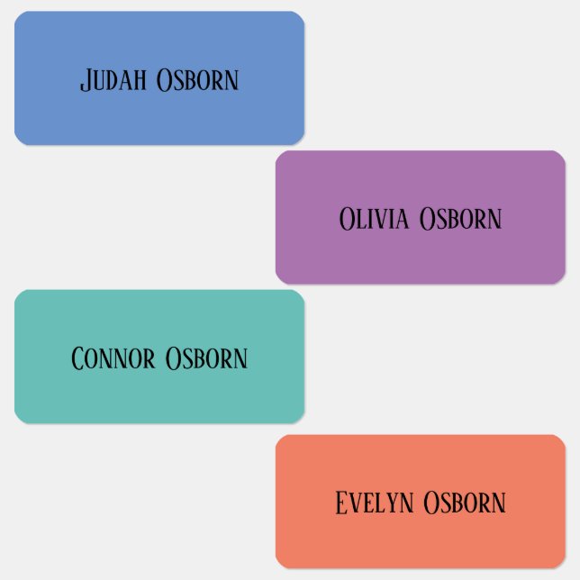 Bekleidungsmarken - Jewel Tones Etiketten (Gruppe)