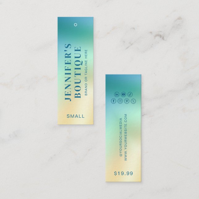 Bekleidungsmarken Kleine Unternehmen Moderne Abstr Telefonnummerkarte (Vorne/Hinten)