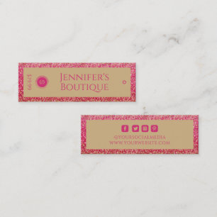 Bekleidungsmarken Kleine Unternehmen Pink Gold Gli Telefonnummerkarte