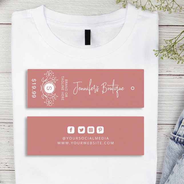 Bekleidungsmarken - Preismarken für kleine Unterne Telefonnummerkarte (Von Creator hochgeladen)