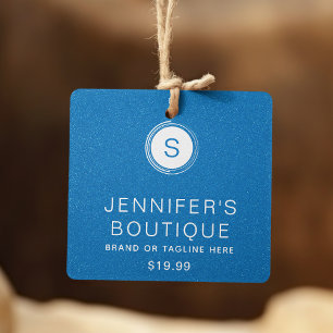 Bekleidungsmarken Small Business Blue Glitzer Telefonnummerkarte