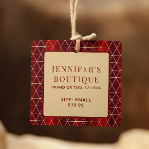 Bekleidungsmarken Small Business Luxury Red Geomet Telefonnummerkarte