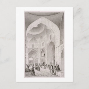 Bekleidungsmarkt in Isfahan, von "Voyage Pittoresq Postkarte