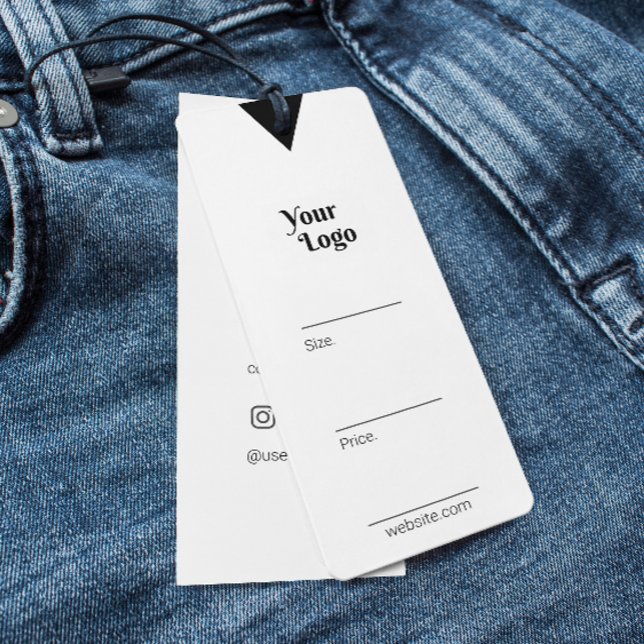 Bekleidungspreis Tag Business Danke Black&White (Clothing Price Tag Business Thank You Black&White)