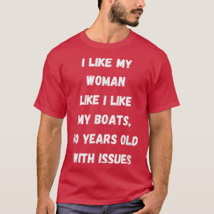 Beklemmend mag ich meine Frau wie ich meine Boote T-Shirt