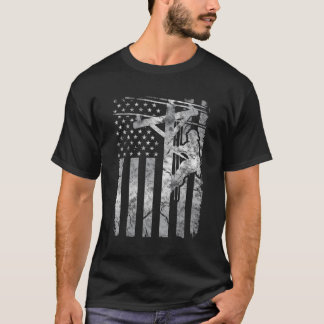 Beklemmender Patriotic Electric Cable Line America T-Shirt