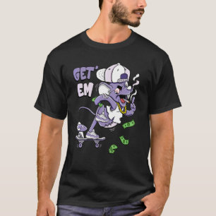 Bekomm sie Rocket Skateboard Maus Pure Violett 11e T-Shirt