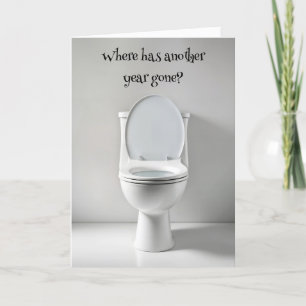 Bekommen ältere Geburtstags-Spaß Weiße Toilette Karte
