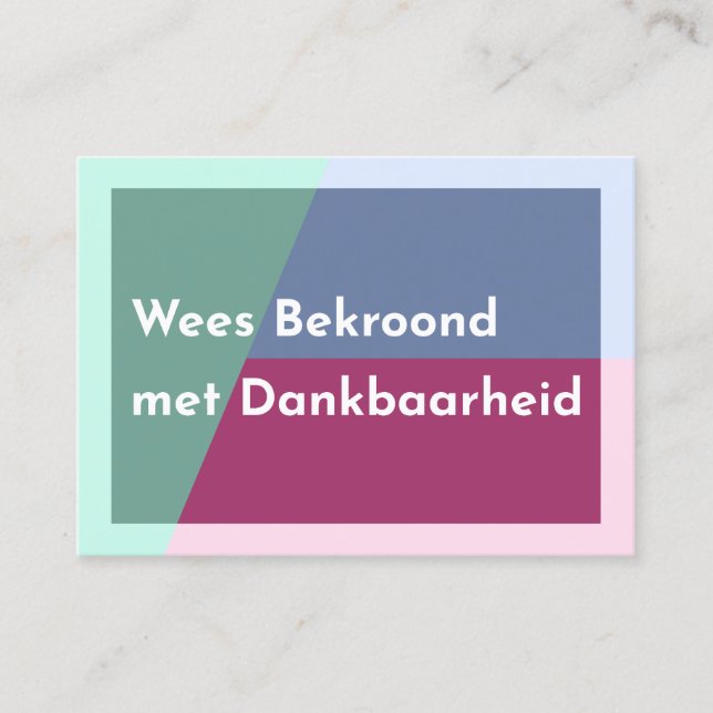 Bekroonde Kaarten Visitenkarte (Vorderseite)