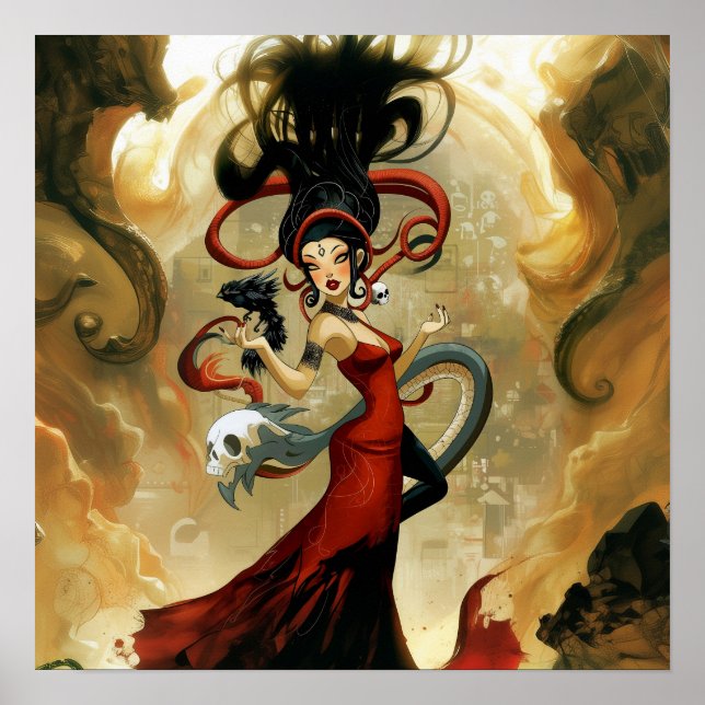 Bekundung der Absicht Hexerei künstlerischer Intel Poster (Vorne)