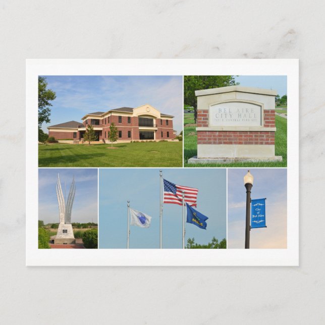 Bel Aire, Kansas, Rathaus Postkarte (Vorderseite)