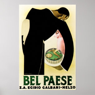 BEL PAESE FORMAGGIO Italienischer Käse Lebensmitte Poster