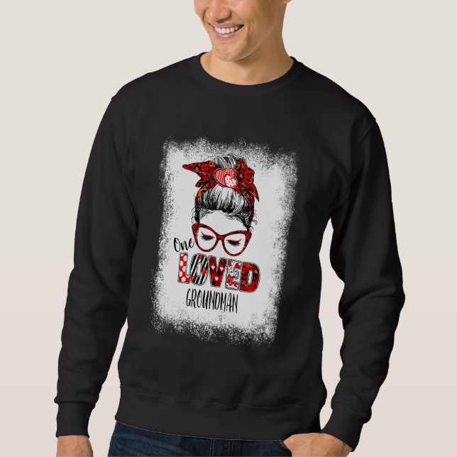 Belached Messy Bun One Lovedground man Valentine's Sweatshirt (Vorderseite)