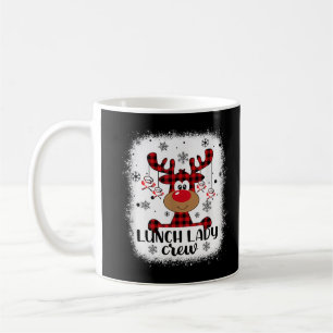 Belached Teacher Squad Reindeer Lunch Lady Christm Kaffeetasse