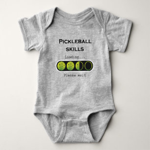 Beladung von Pickleball-Fähigkeiten - grün / gra Baby Strampler