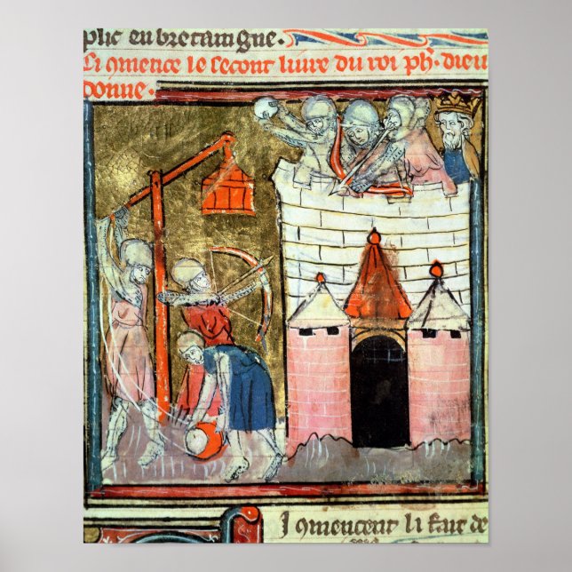 Belagerung des Chateau de Chinon Poster (Vorne)