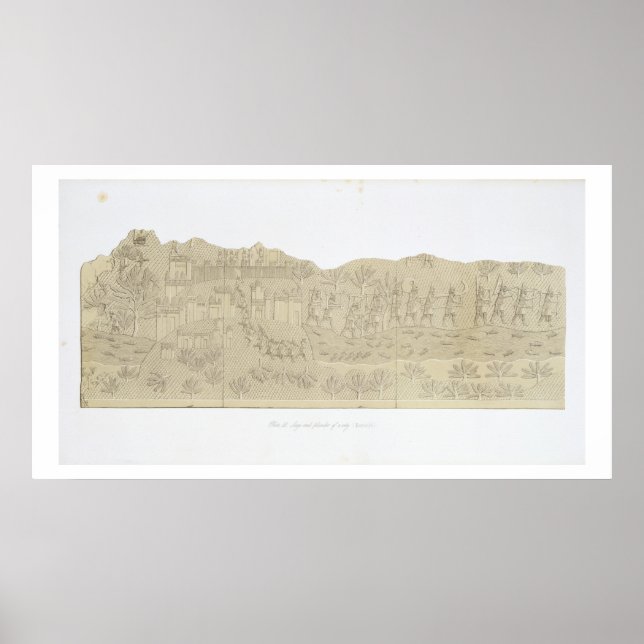 Belagerung und Plunder einer Stadt, Koujunjik, Pla Poster (Vorne)