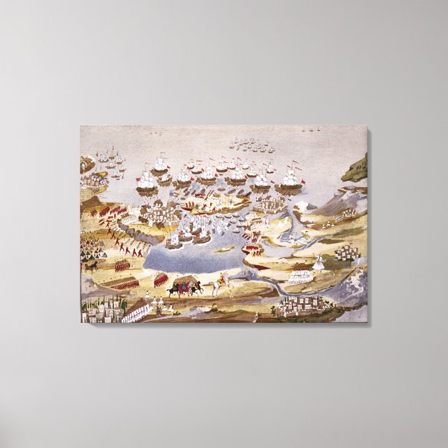 Belagerung und Schlacht der Marine, Platte 13 von  Leinwanddruck (Vorderseite)