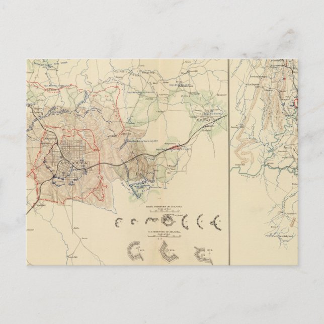 Belagerung von Atlanta Postkarte (Vorderseite)