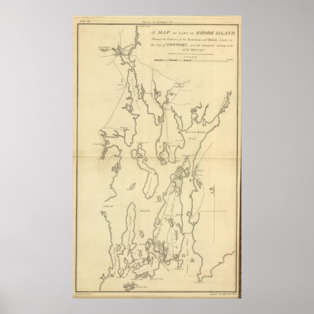 Belagerung von Newport, Rhode Island Poster (Vorne)