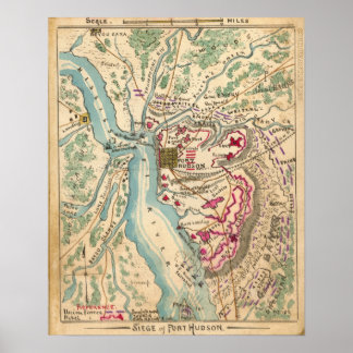 Belagerung von Port Hudson durch zivilen Krieg Poster