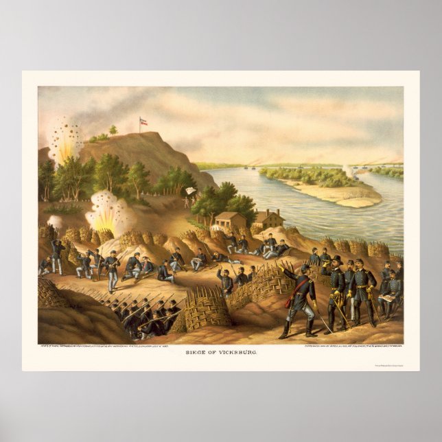 Belagerung von Vicksburg durch Kurz und Allison 18 Poster (Vorne)