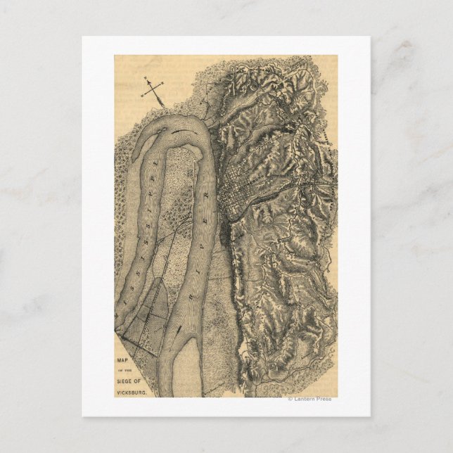 Belagerung von Vicksburg - Panorama-Karte aus dem  Postkarte (Vorderseite)