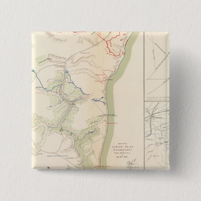 Belagerung von Yorktown Button (Vorderseite)