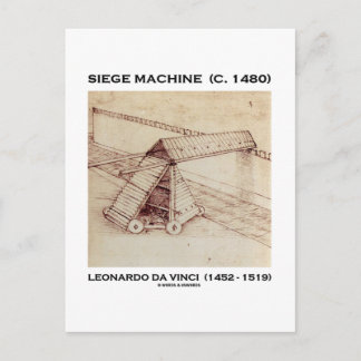 Belagerungsmaschine (C. 1480) Leonardo da Vinci Postkarte