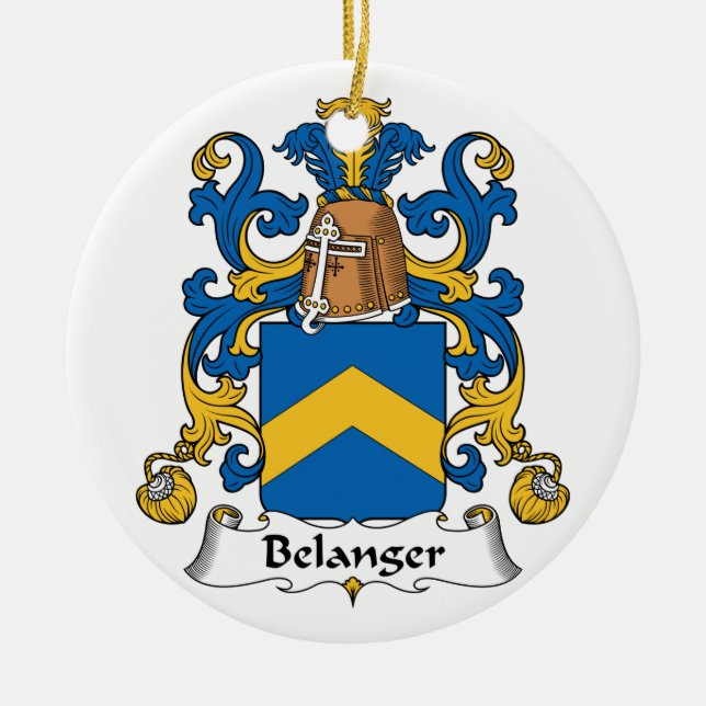 Belanger Familienwappen Keramik Ornament (Vorne)