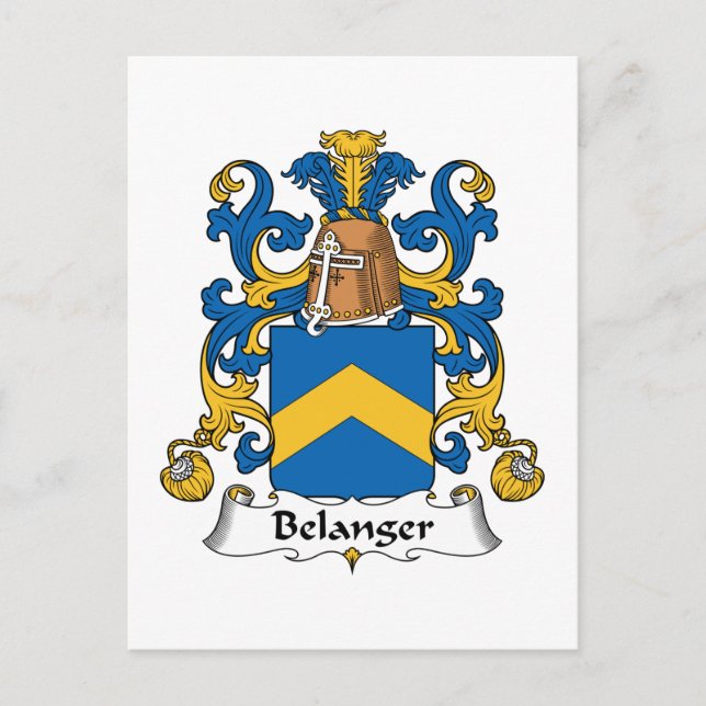 Belanger Familienwappen Postkarte (Vorderseite)