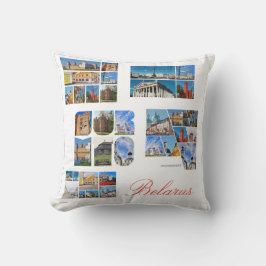 Belarus Architektur Landschaft Collage Throw Kisse Kissen