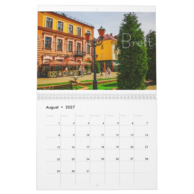 Belarus Architektur Landschaft Minsk Brest Kalender (Aug 2027)