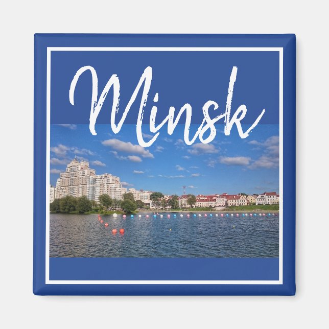 Belarus Architektur Minsk City View Magnet (Vorne)