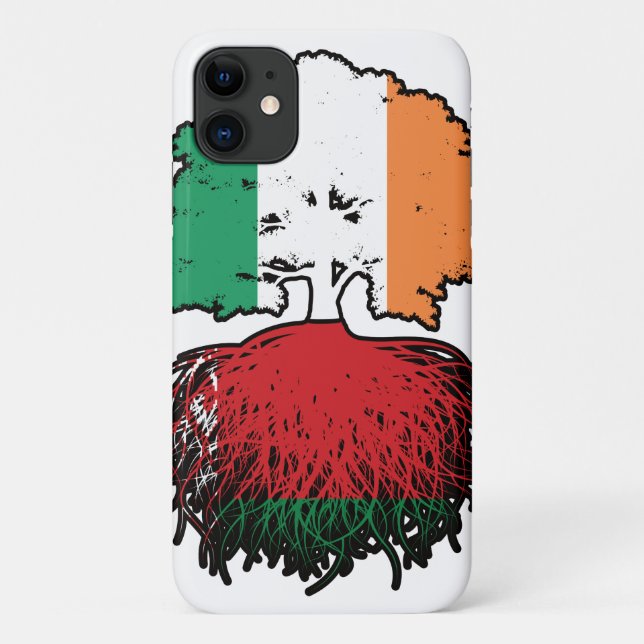 Belarus Belarusian Irish Ireland Tree Roots Flag Case-Mate iPhone Hülle (Rückseite)