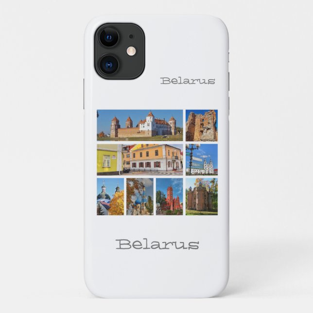 Belarus Collage Architecture Cities iPhone 11 Fall Case-Mate iPhone Hülle (Rückseite)