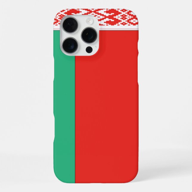 BELARUS-Flag benutzerdefinierbar iPhone Hülle (Rückseite)