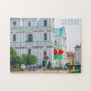 Belarus Grodno Altstadt Architektur Menschen Puzzle