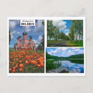 Belarus Grüße Naturarchitektur Postkarte