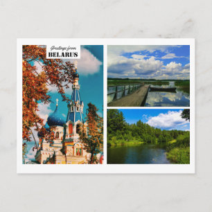 Belarus Grüße Naturarchitektur Postkarte