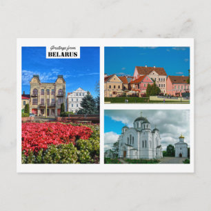 Belarus Grüße Naturarchitektur Postkarte