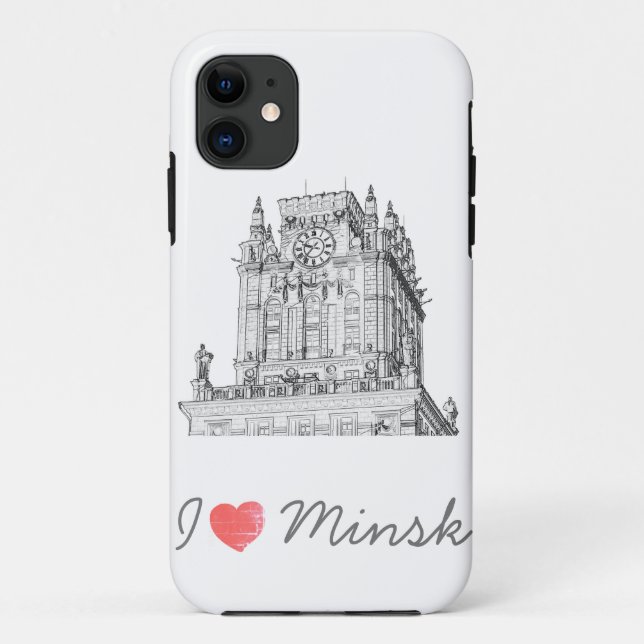 Belarus I Liebe Minsk City Gates Architecture Case-Mate iPhone Hülle (Rückseite)