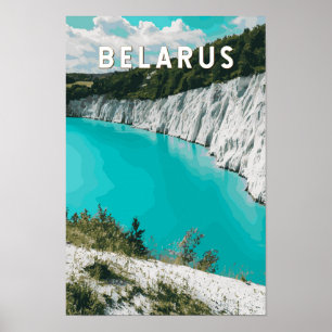 Belarus Illustration Travel Art Vintag Poster