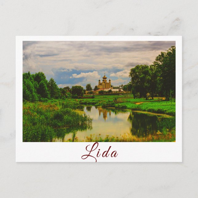 Belarus Lida City Street Architektur Postkarte (Vorderseite)