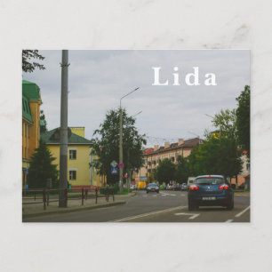 Belarus Lida City Street Architektur Postkarte