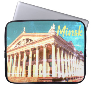 Belarus Minsk Architektur Laptop Hülle Laptopschutzhülle