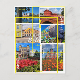 Belarus Minsk Grodno Pinsk Borisov Architektur Postkarte