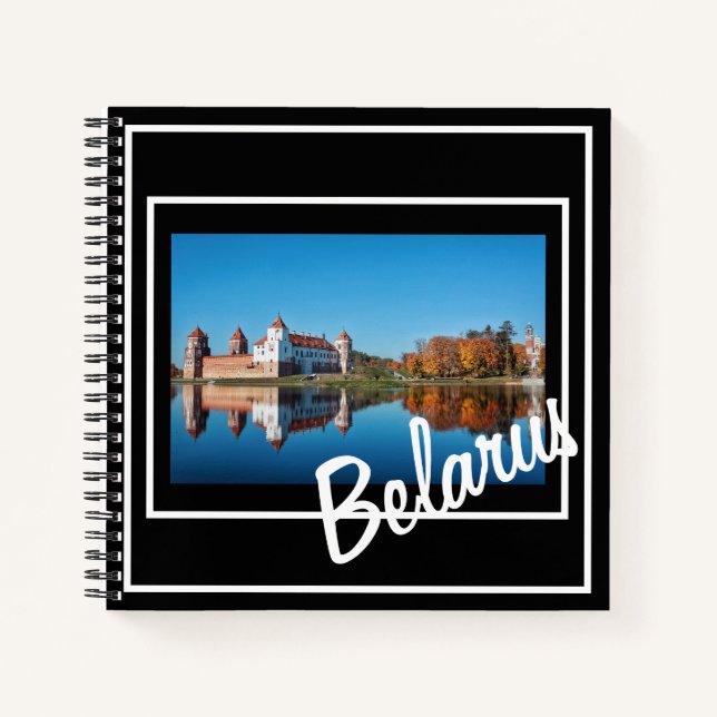 Belarus Mir Castle Architecture Nature Notebook Notizbuch (Vorderseite)